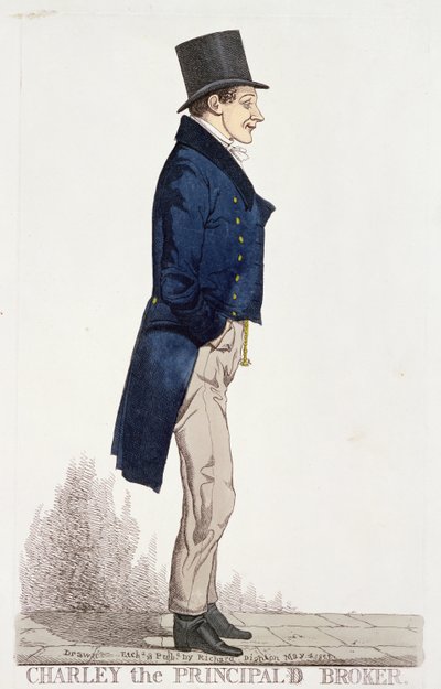 Charley the Principal Broker, 4th May 1822 by Richard Dighton